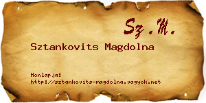 Sztankovits Magdolna névjegykártya